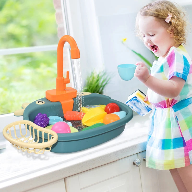 Play Kitchen Sink with Running Water