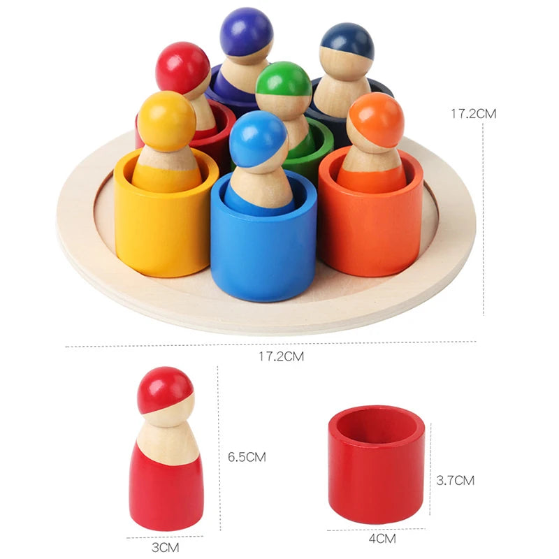Wooden Color Sorting Game