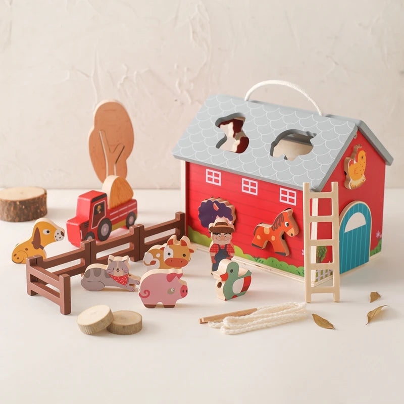 Farmyard Adventure Montessori Scene Puzzle Set