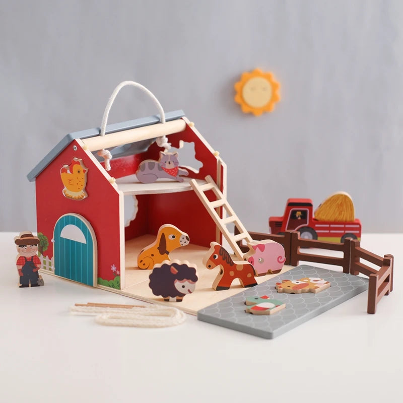 Farmyard Adventure Montessori Scene Puzzle Set