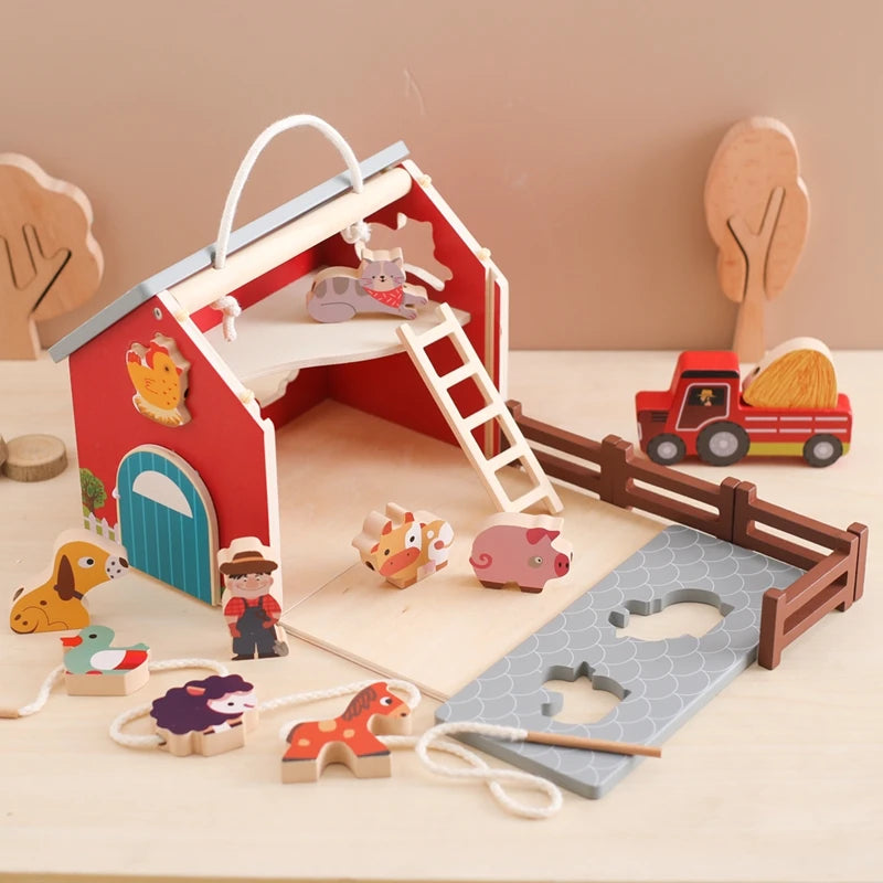 Farmyard Adventure Montessori Scene Puzzle Set