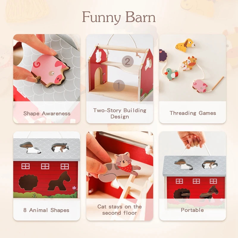 Farmyard Adventure Montessori Scene Puzzle Set