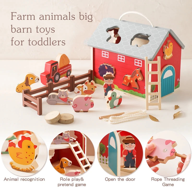 Farmyard Adventure Montessori Scene Puzzle Set