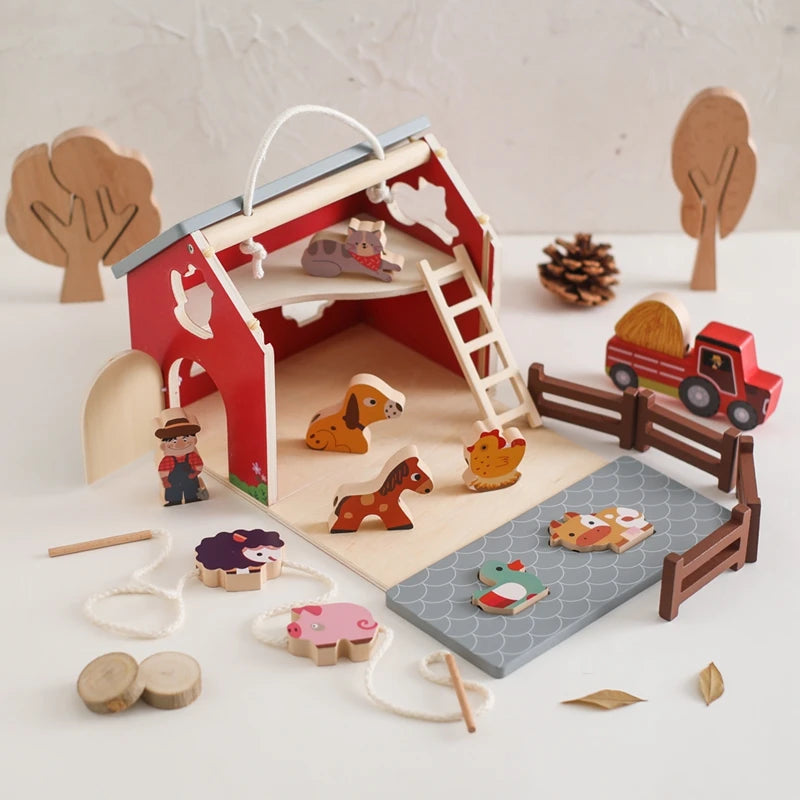 Farmyard Adventure Montessori Scene Puzzle Set