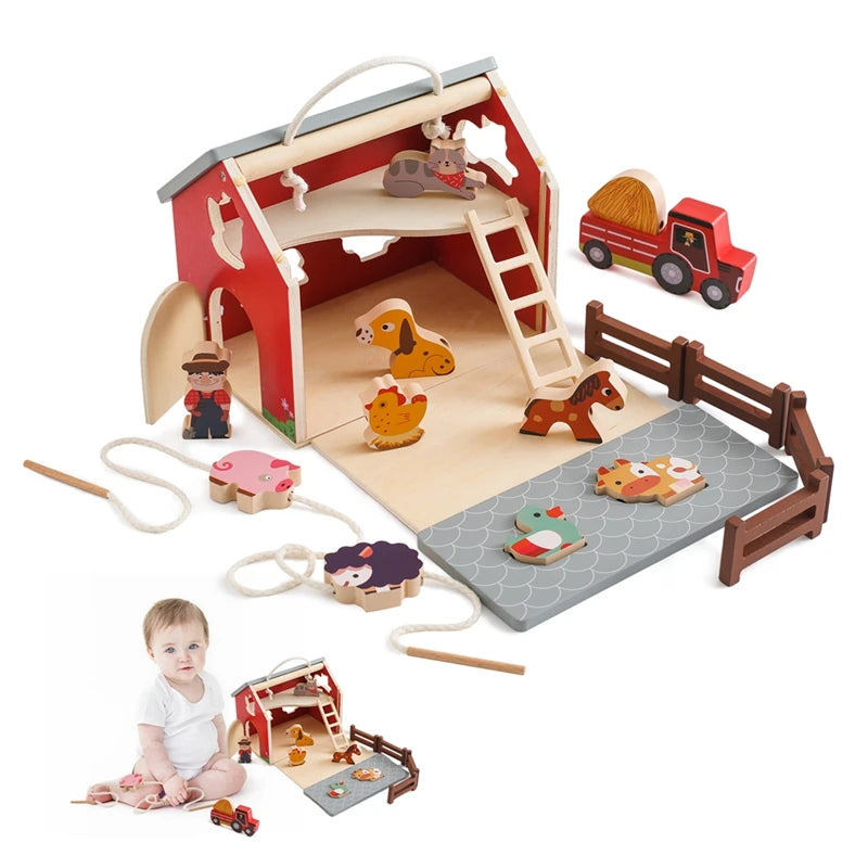 Farmyard Adventure Montessori Scene Puzzle Set